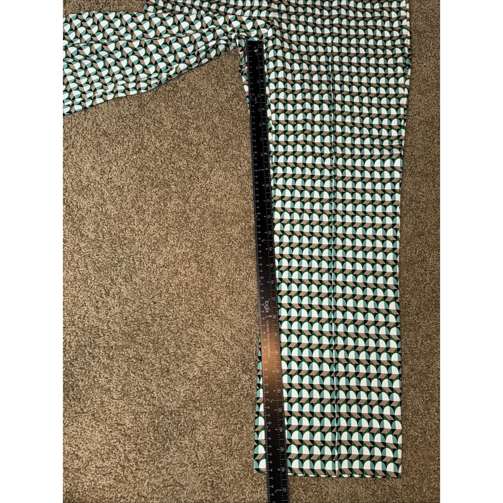 On 34th Women's M Pull On Stretch Ankle Pants Multi Geometric Retro Colorful EUC - Picture 7 of 10